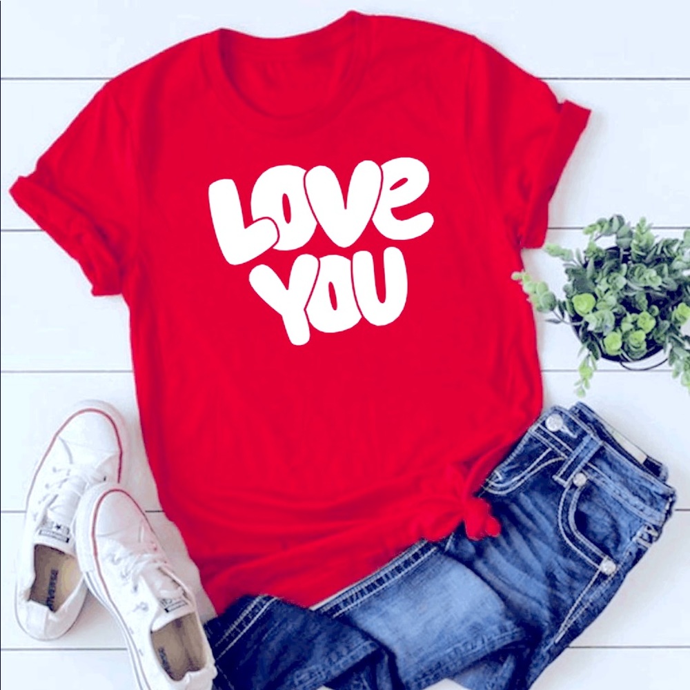 Love you t-shirt unisex valentines